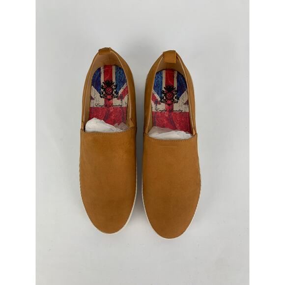 English Laundry Wynne Leather Slip On Loafers Mens 10.5 Cognac Brown ELS2004 New - Picture 1 of 12